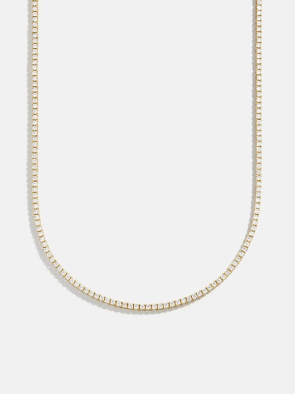 Billie 18K Gold Tennis Necklace - 18K Gold Plated Sterling Silver