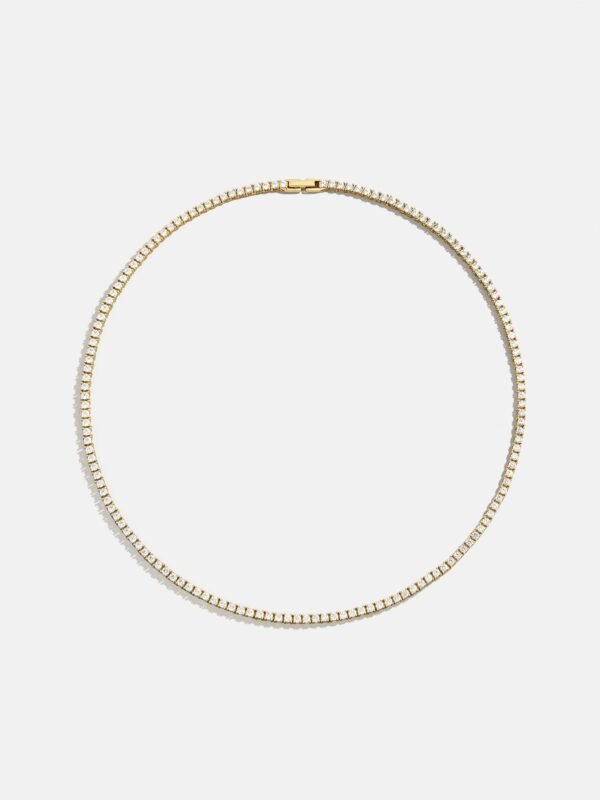 Billie 18K Gold Tennis Necklace - 18K Gold Plated Sterling Silver