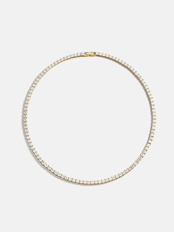 Billie 18K Gold Tennis Necklace - 18K Gold Plated Sterling Silver