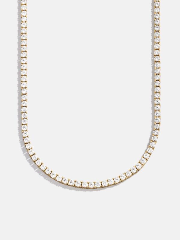 Billie 18K Gold Tennis Necklace - 18K Gold Plated Sterling Silver