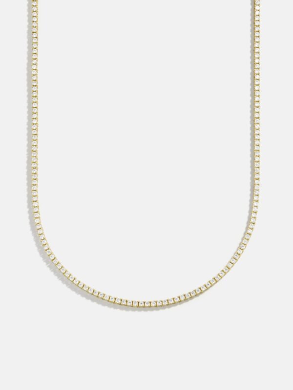 Billie Gold Tennis Necklace - Gold Plated Brass