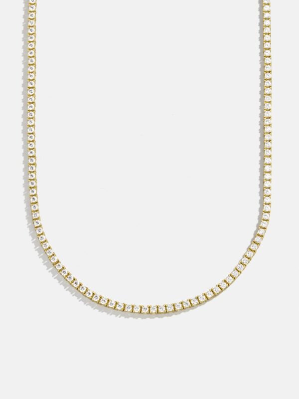 Billie Gold Tennis Necklace - Gold Plated Brass