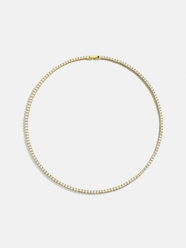 Billie Gold Tennis Necklace - Gold Plated Brass