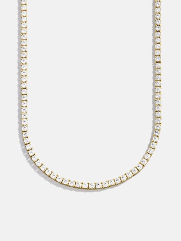 Billie Gold Tennis Necklace - Gold Plated Brass