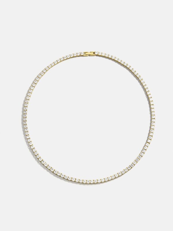 Billie Gold Tennis Necklace - Gold Plated Brass