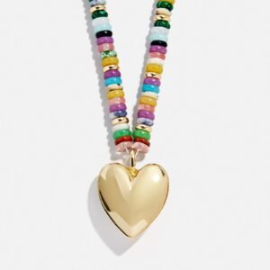 Millie Bubble Heart Necklace - Gold/Multi