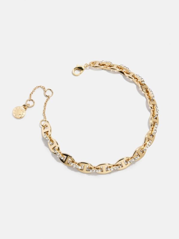 Thalia Mariner Chain Bracelet - Gold/Pavé