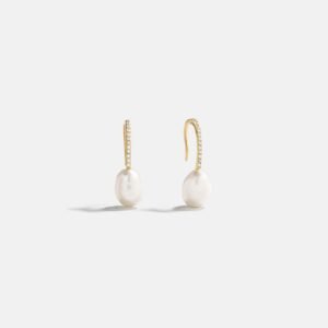 Barbra 18K Gold Pearl Earrings - Gold/Pearl