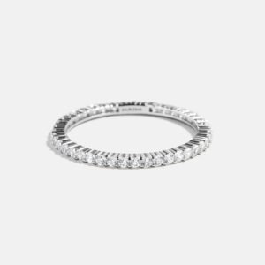 Diana Sterling Silver Eternity Ring - 2MM Stones