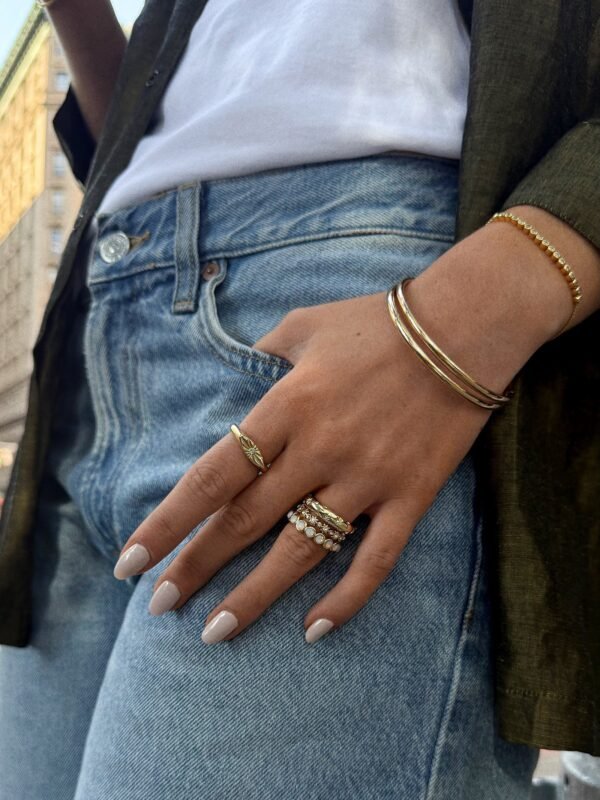 Star Power Celestial Ring Set - Gold/Pavé