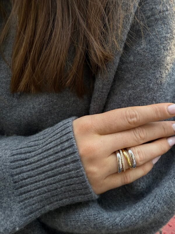 Gina 18K Gold Ring Set - Gold/Silver