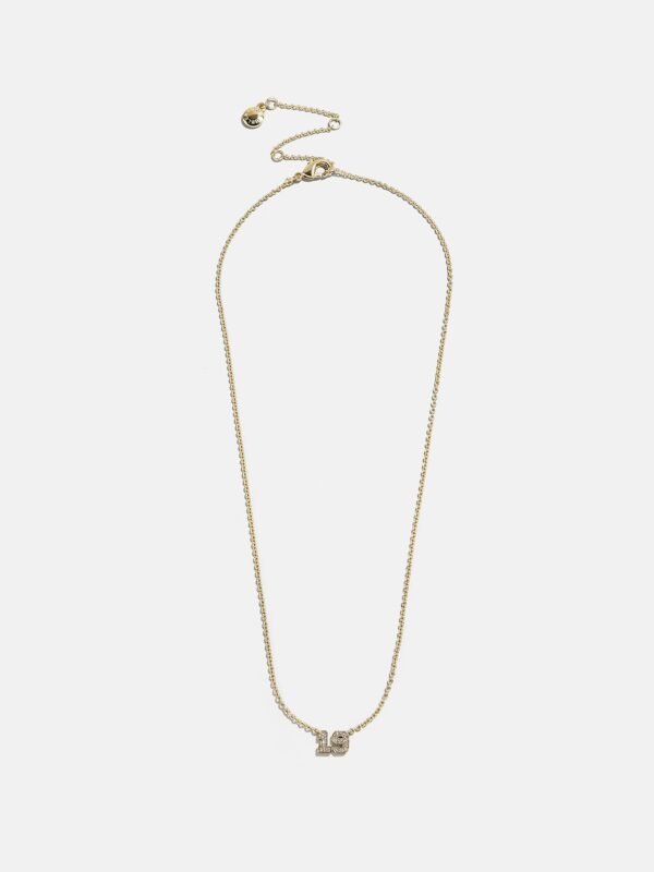 Varsity Gold/Pavé Number Custom Necklace - One Gold Station