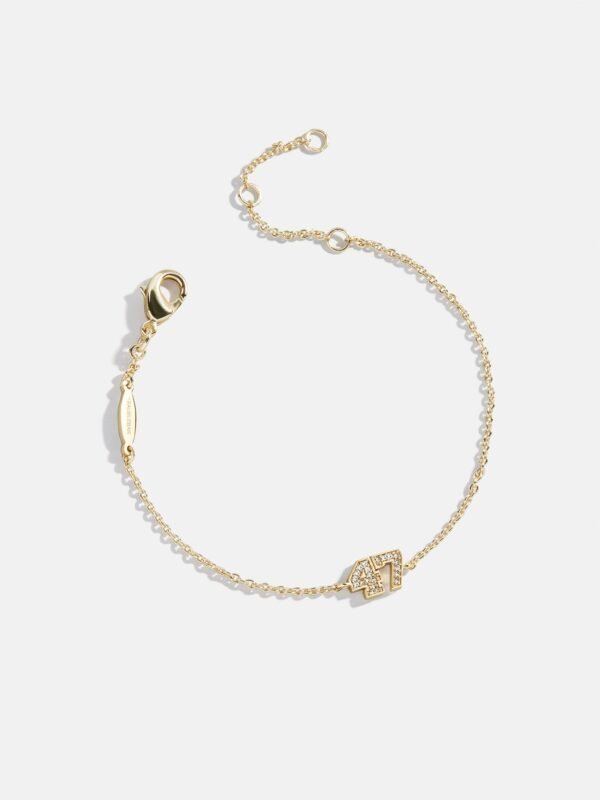 Varsity Number Custom Bracelet - One Gold Station