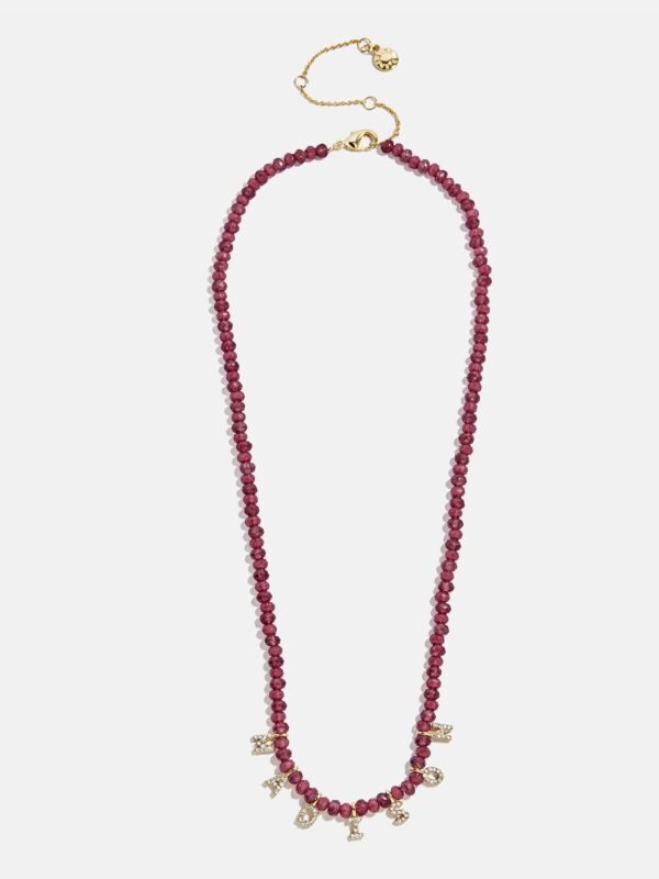 Mini Semi-Precious Custom Necklace - Red Jasper