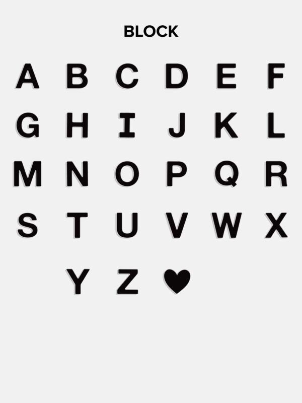 Block Letter Beaded Custom Necklace - Blue Multi