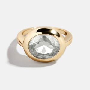 Gold Cubic Zirconia Custom Birthstone Ring - Crystal