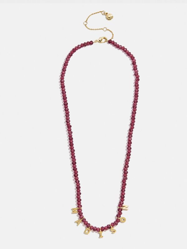 Mini Semi-Precious Custom Necklace - Red Jasper