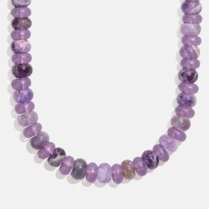 Joyce Semi-Precious Beaded Necklace - Light Amethyst