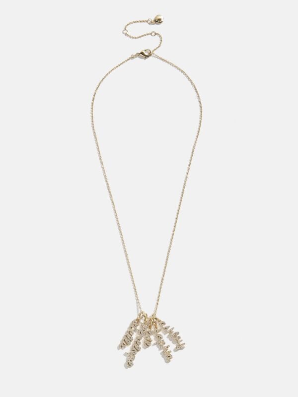 Mini Pavé Script Cluster Custom Nameplate Necklace - 1 Name