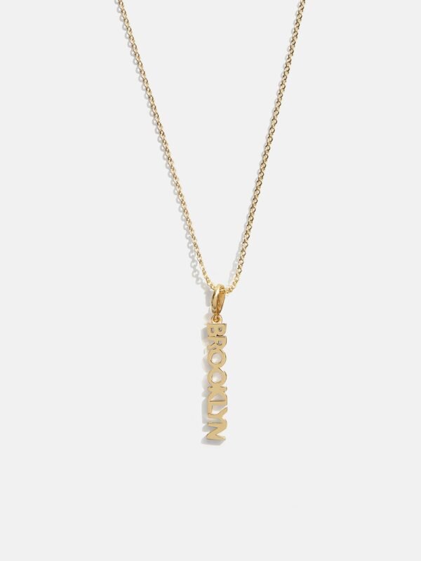 Mini Gold Block Cluster Custom Nameplate Necklace - 1 Name