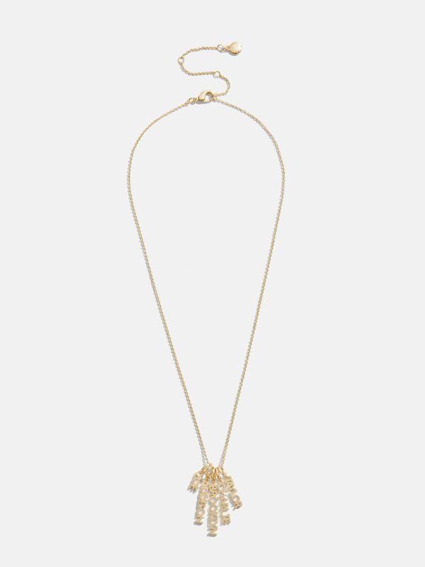 Mini Gold Block Cluster Custom Nameplate Necklace - 1 Name