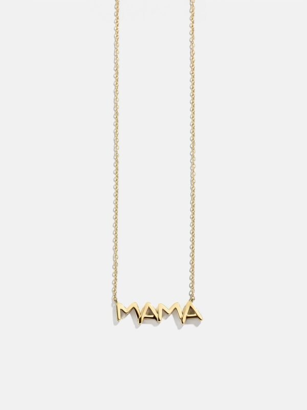 18K Gold Custom Nameplate Necklace - Organic