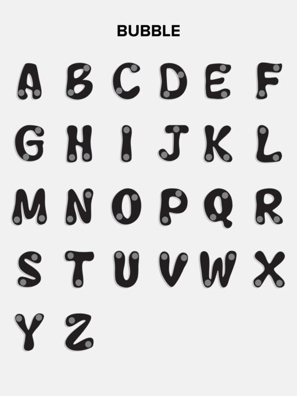 18K Gold Custom Nameplate Necklace - Bubble