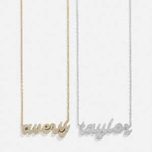 18K Gold Custom Nameplate Necklace - Luxe