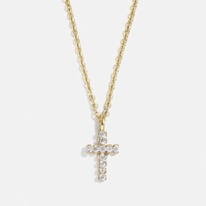Agape 18K Gold Necklace - Gold/Pavé