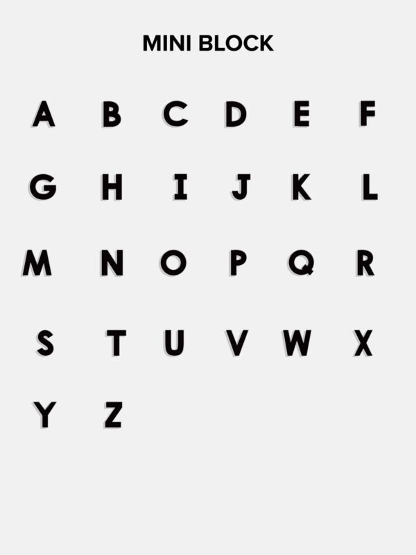 Mini Gold Block Cluster Custom Nameplate Necklace - 1 Name