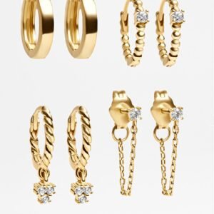 Luna 18K Gold Earring Set - Luna 18K Gold Earring Set