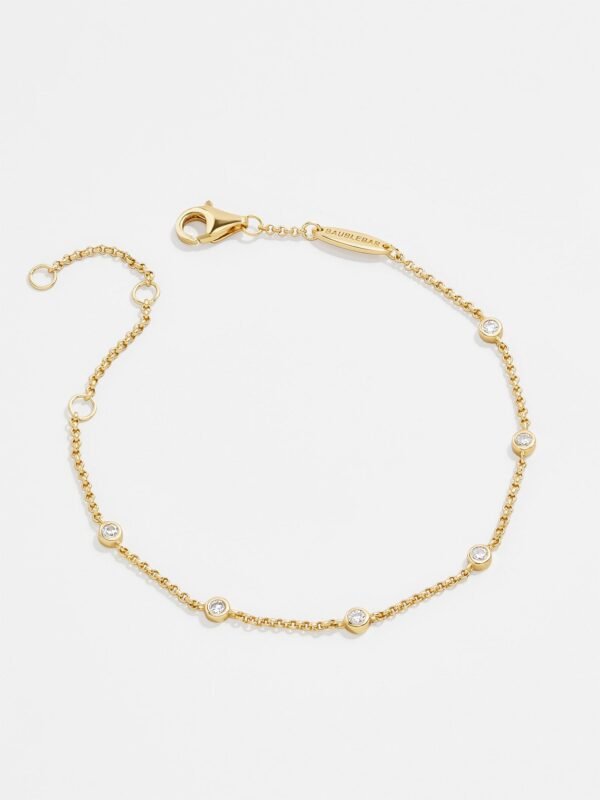Yasmine 18K Gold Birthstone Bracelet - Crystal
