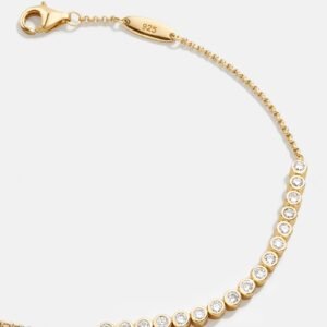Sophie 18K Gold Tennis Bracelet - Gold/Pavé