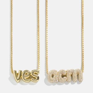 Bubble Custom Monogram Necklace